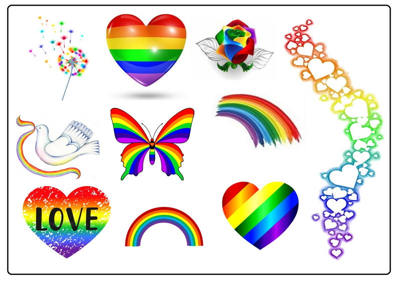 Rainbow Temporary Tattoos