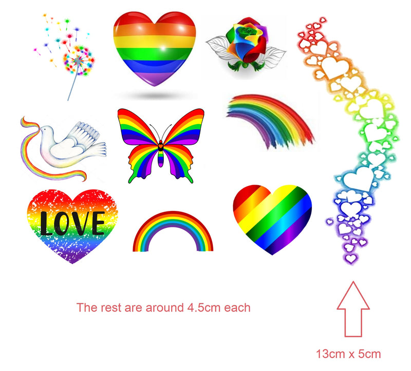 Rainbow Temporary Tattoos