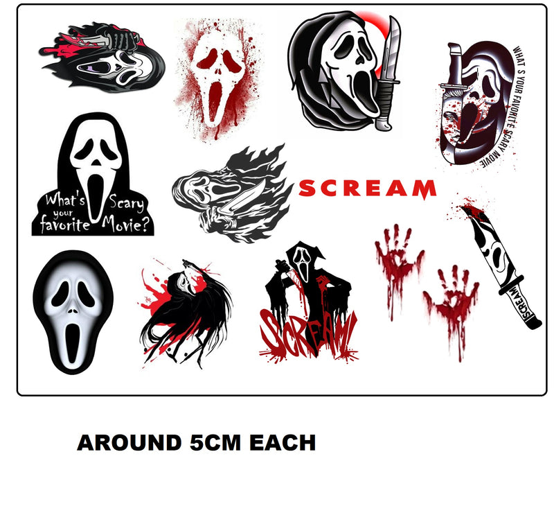 scream Temporary Tattoos