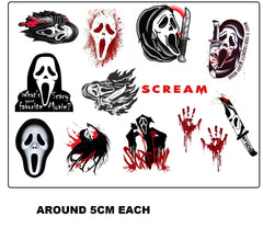 scream Temporary Tattoos