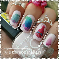 Trolls Collection Nail Art Decals c2