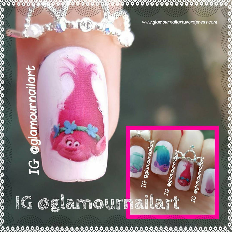 Trolls Collection Nail Art Decals c2