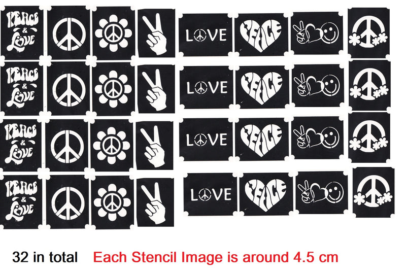 32  Peace Tattoo Stencils c2