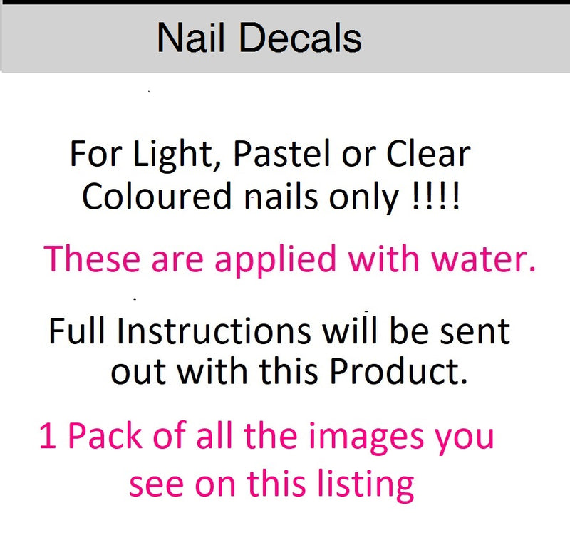Duck  Nail Art Decals ( 2 different sets to choose from  )