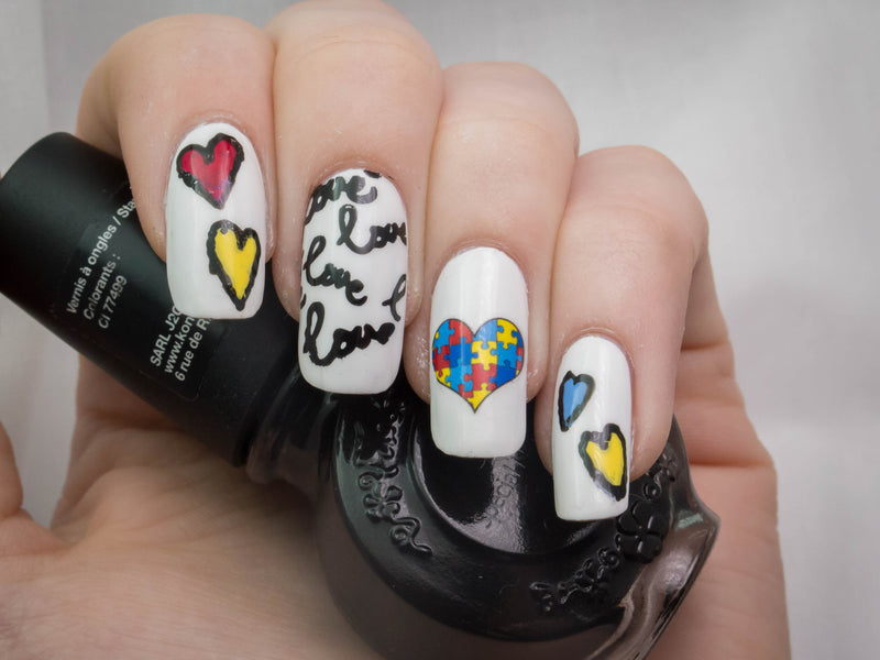 Autism Awareness Nail Art
