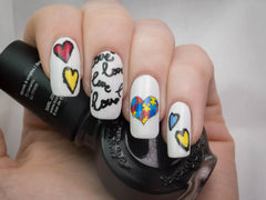 Autism Awareness Nail Art