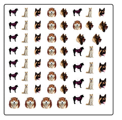 Akita Dog  Nail Art Decal