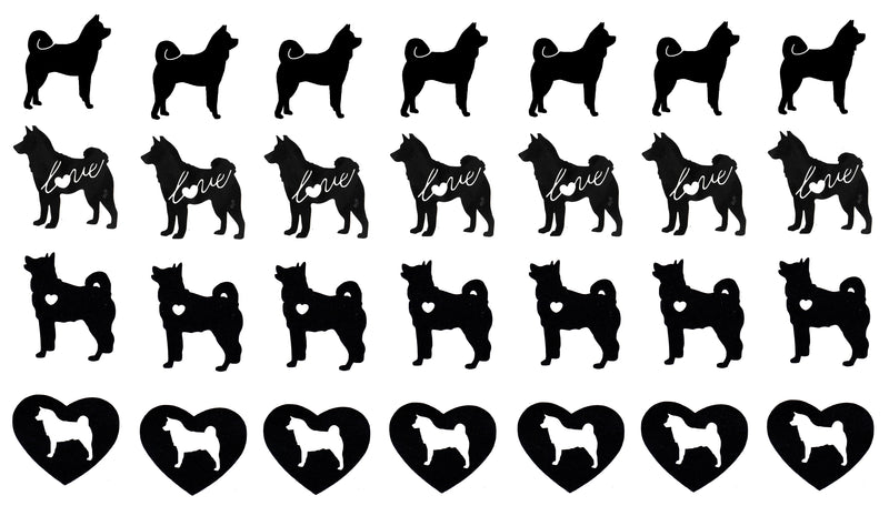 Akita Dog Vinyl Stickers ( Multiple colours to choose from )