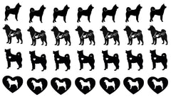 Akita Dog Vinyl Stickers ( Multiple colours to choose from )
