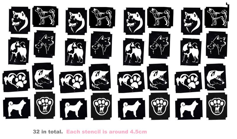 Akita  Tattoo Body Art  Stencils