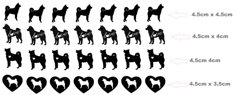 Akita Dog Vinyl Stickers ( Multiple colours to choose from )