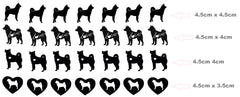 Akita Dog Vinyl Stickers ( Multiple colours to choose from )