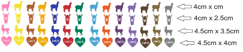 Alpaca Llama Vinyl Stickers ( Multiple colours to choose from )