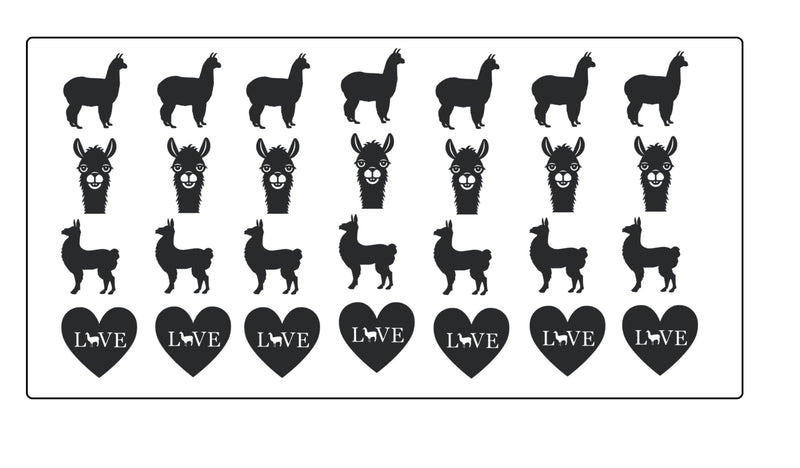 Alpaca Llama Vinyl Stickers ( Multiple colours to choose from )