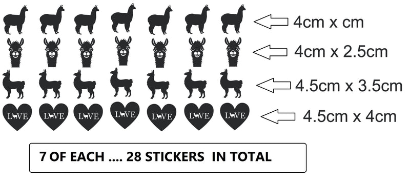 Alpaca Llama Vinyl Stickers ( Multiple colours to choose from )