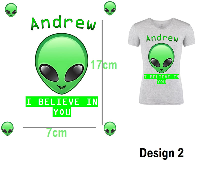 Personalised Alien Iron On Transfer