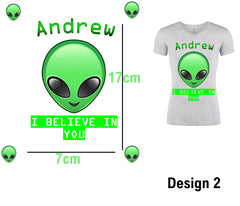 Personalised Alien Iron On Transfer