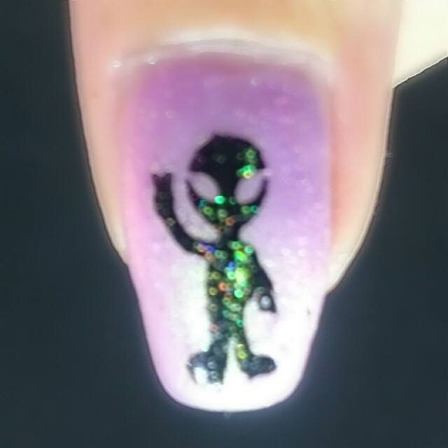 44 Nail Stencils  - Aliens UFO