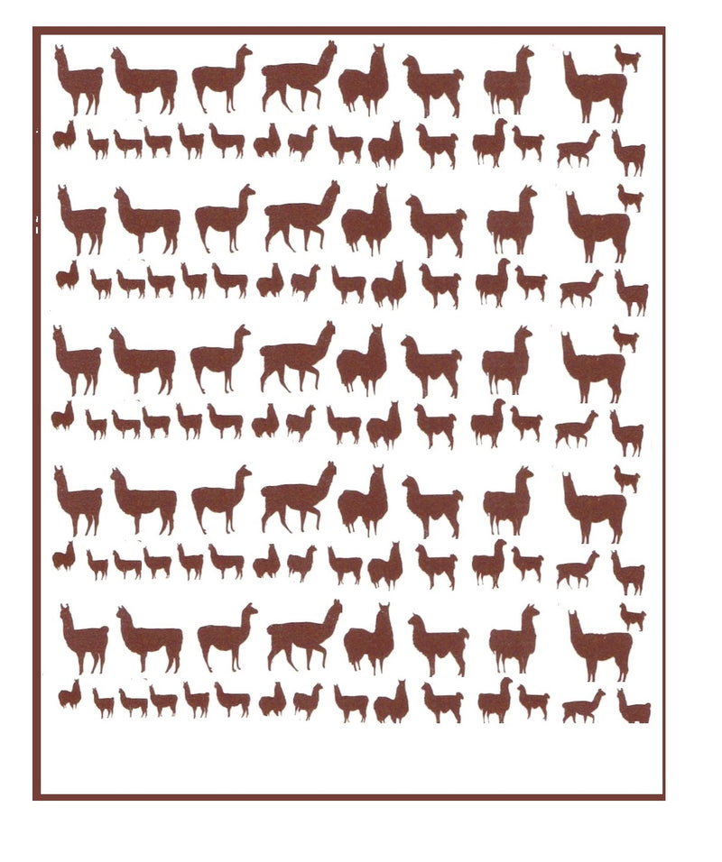 Alpaca Llama Nail Stickers