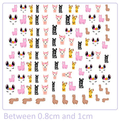 Alpaca LLama Nail Art Decal