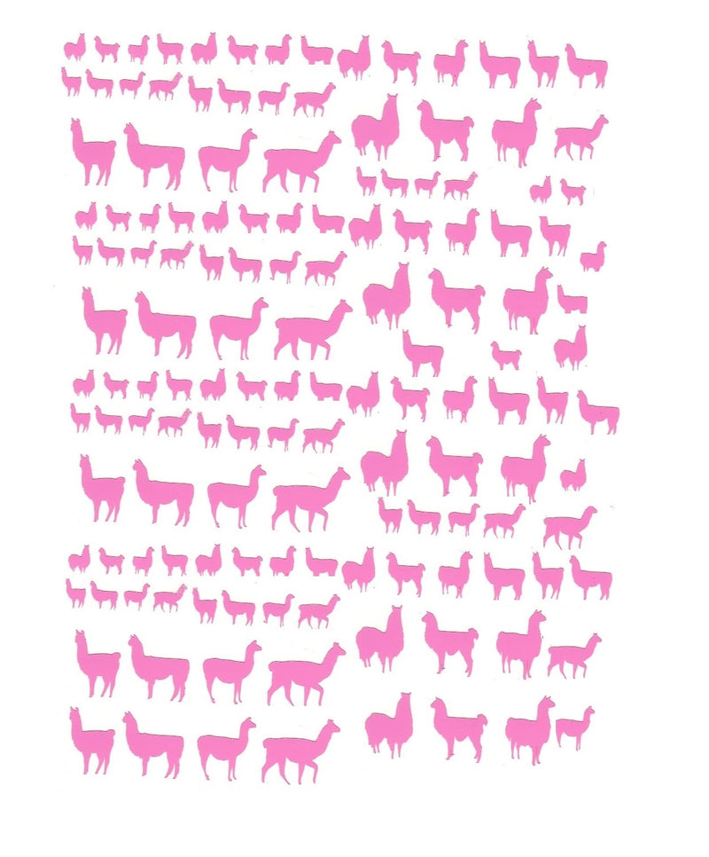 Alpaca Llama Nail Stickers
