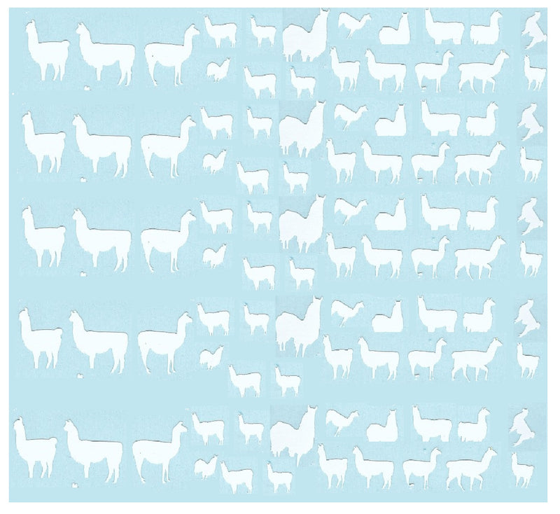 Alpaca Llama Nail Stickers