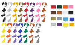 Alsatian German Shephard Dog Vinyl Stickers ( Multiple colours to choose from )