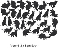 Cat Dog Turtle Rabbit c1 Vinyl Stickers ( Multiple colours to choose from )