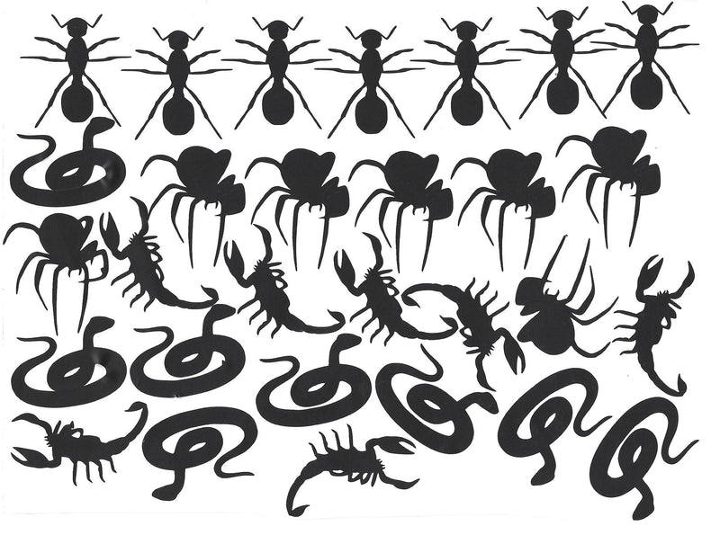Snake Spider Scorpion Ant c3 Vinyl Stickers ( Multiple colours to choose from )