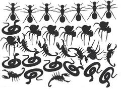 Snake Spider Scorpion Ant c3 Vinyl Stickers ( Multiple colours to choose from )