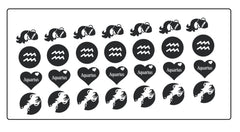 Aquarius Zodiac Vinyl Stickers ( Multiple colours to choose from )