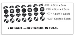 Aquarius Zodiac Vinyl Stickers ( Multiple colours to choose from )