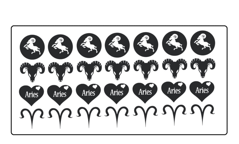 Aries Zodiac  Vinyl Stickers ( Multiple colours to choose from )