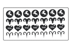 Aries Zodiac  Vinyl Stickers ( Multiple colours to choose from )