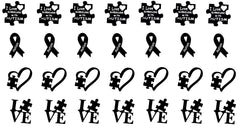Autism Awareness Vinyl Stickers ( Multiple colours to choose from )