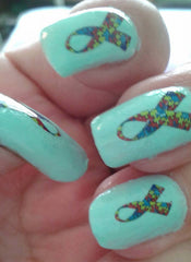 Autism Awareness Nail Art