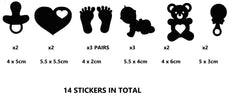 Baby  Vinyl Stickers ( Multiple colours to choose from )