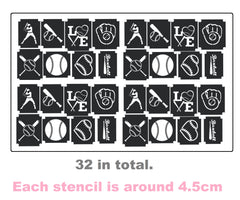 Baseball Tattoo Stencils