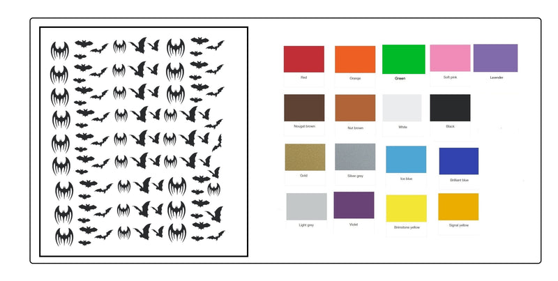 Bat  Nail Stickers
