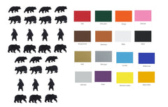 Akita Dog Vinyl Stickers ( Multiple colours to choose from )