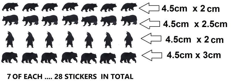 Bear Vinyl Stickers ( Multiple colours to choose from )