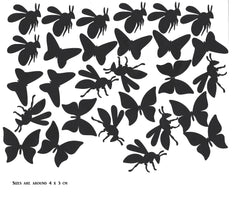 Bee Butterfly Vinyl Stickers ( Multiple colours to choose from )