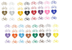 Bike Bicycle Vinyl Stickers ( Multiple colours to choose from )