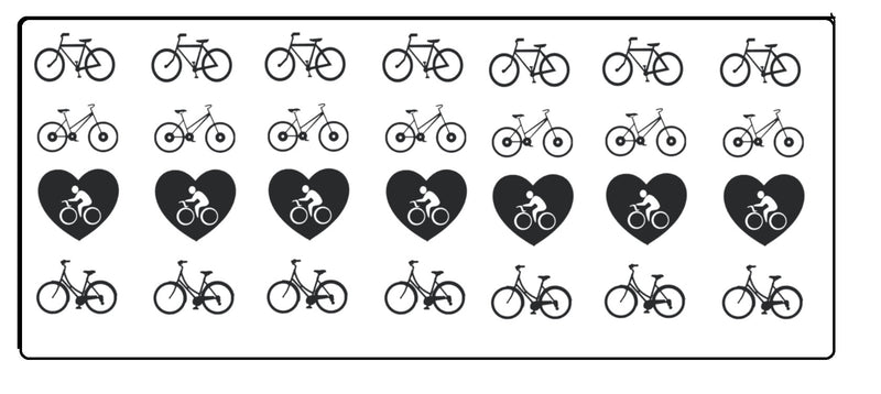 Bike Bicycle Vinyl Stickers ( Multiple colours to choose from )