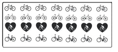 Bike Bicycle Vinyl Stickers ( Multiple colours to choose from )