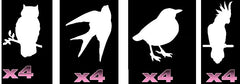 32 Birds Tattoo Stencils