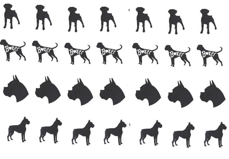 Boxer dog Vinyl Stickers ( Multiple colours to choose from )