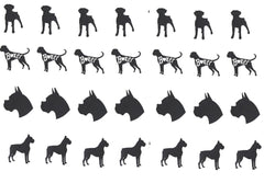 Boxer dog Vinyl Stickers ( Multiple colours to choose from )