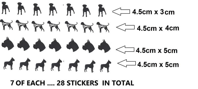 Boxer dog Vinyl Stickers ( Multiple colours to choose from )