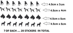 Boxer dog Vinyl Stickers ( Multiple colours to choose from )